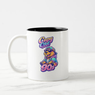 Capy Cool 90s Retro Neon Capybara Mug