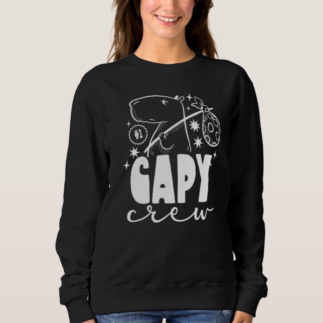 Capy Crew Animal Capybaras  Rodent Capybara Sweatshirt (Front)