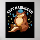 Capy Hanukkah Funny Jewish Capybara Hanukkah Gift Poster<br><div class="desc">happy, hanukkah, jewish, holiday, gift, birthday, capy, capybara, animal</div>