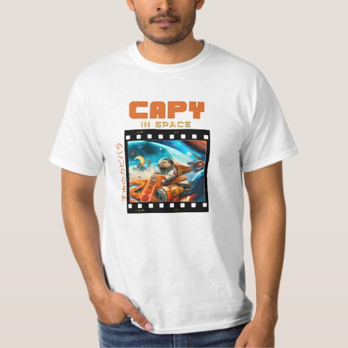 Capy In Space _ Cool Capybara T_shirt Design