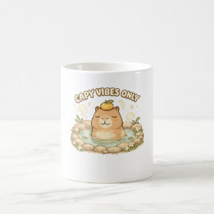 Capy Vibes Only Cute Kawaii Capybara Coffee Mug