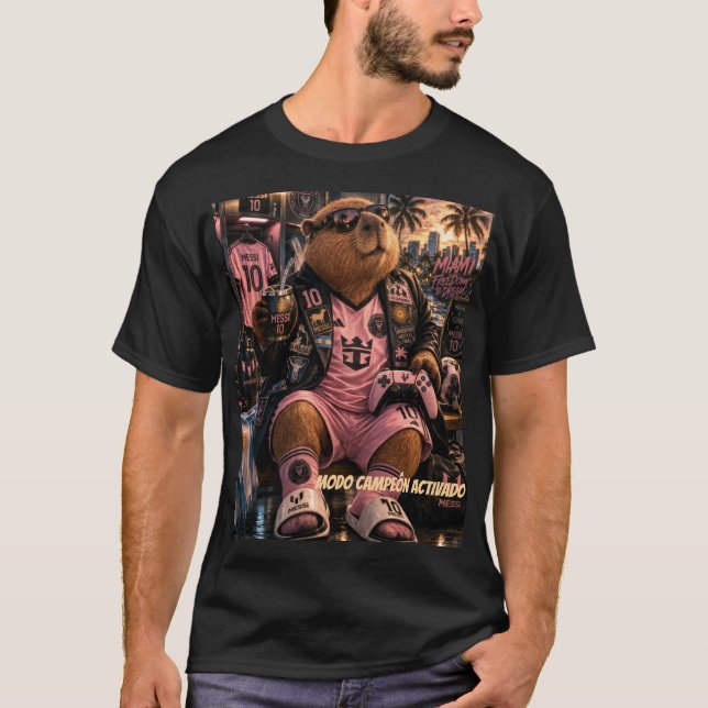 Capybara 10. Champion mode activated. T-Shirt (Front)