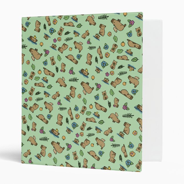 Capybara 3 Ring Binder (Front/Inside)