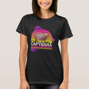 Capybara 80s retro vibe man women capybara T-Shirt