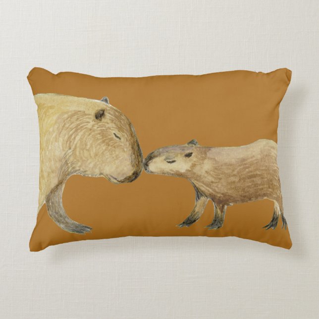 Capybara Accent Pillow (Front)
