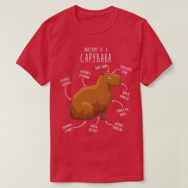 Capybara Anatomy 1 T-Shirt (Design Front)