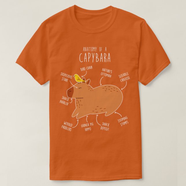 Capybara Anatomy 4 T-Shirt (Design Front)