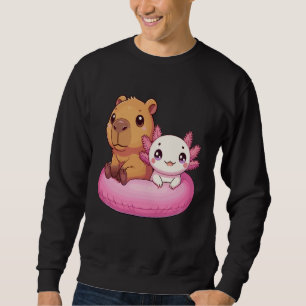 Capybara and Axolotl Kawaii Sweatshirt