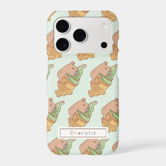 capybara and match taiyaki ice-cream pattern iPhone 17 pro case