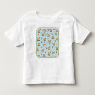 Capybara and mushroom pattern toddler t-shirt