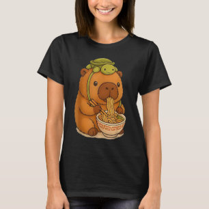 Capybara Anime Ramen Turtle Funny Graphic Kawaii T-Shirt