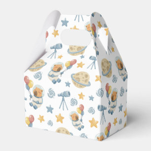 Capybara Astronaut Pattern Favor Boxes