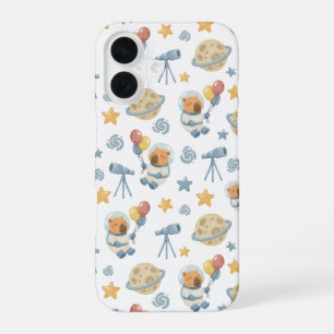 Capybara Astronaut Pattern - iPhone 16 Case