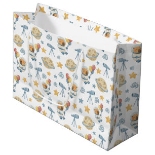 Capybara Astronaut Pattern Large Gift Bag