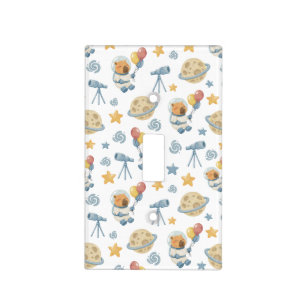 Capybara Astronaut Pattern Light Switch Cover