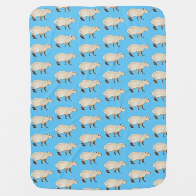 Capybara Baby Blanket (Front)
