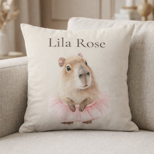 Capybara Baby Nursery • Personalized Throw Pillow