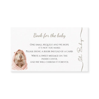 Capybara Baby Shower • Book for Baby Business Card