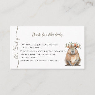 Capybara Baby Shower • Book for Baby Business Card