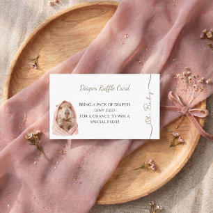 Capybara Baby Shower • Diaper Raffle Card