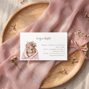 Capybara Baby Shower • Diaper Raffle Card