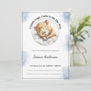 Capybara Baby Shower Invitation • A Little Cutie