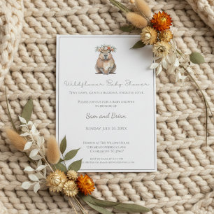 Capybara Baby Shower • Wildflower Boho Invitation