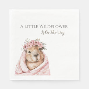 Capybara Baby Shower • Wildflower Napkin