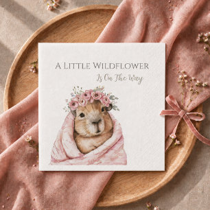 Capybara Baby Shower • Wildflower Napkin