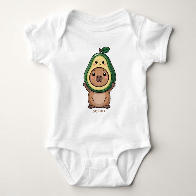 Capybara Baby T-Shirt Baby Bodysuit (Front)