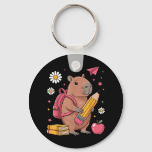 Capybara Backpack Pencil Books Toddler Kids Back T Keychain