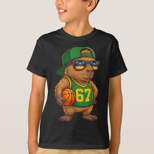 Capybara Basketball 67 Gen Alpha Slang Srts Men Bo T-Shirt (Front)