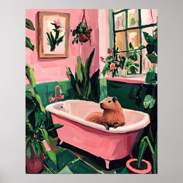 Capybara Bath – Capybara Cute Bathroom Decor (Front)
