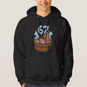 Capybara Bath Tub 67 Relaxed Funny Meme Animal Hoodie
