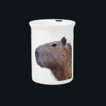 Capybara Beverage Pitcher<br><div class="desc">A photograph of a cute Capybara. Customize by changing the background color to suit yourself! Or by adding or changing text!</div>