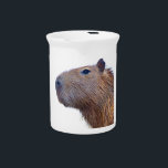Capybara Beverage Pitcher<br><div class="desc">A photograph of a cute Capybara. Customize by changing the background color to suit yourself! Or by adding or changing text!</div>