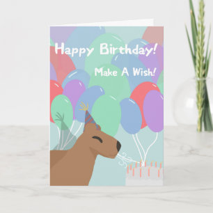 Capybara Birthday Card