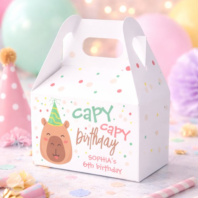 Capybara birthday favor boxes (Creator Uploaded)