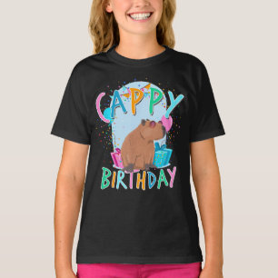 Capybara Birthday Party Capybaras For Girl And Boy T-Shirt