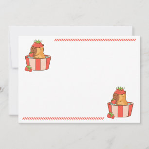 Capybara Birthday Party Invitation Cute Animal