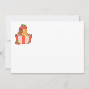 Capybara Birthday Party Invitation Cute Animal