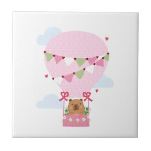 Capybara Birthday Party Kids Watch Ceramic Tile