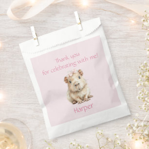 Capybara Birthday Thank You Favor Bag