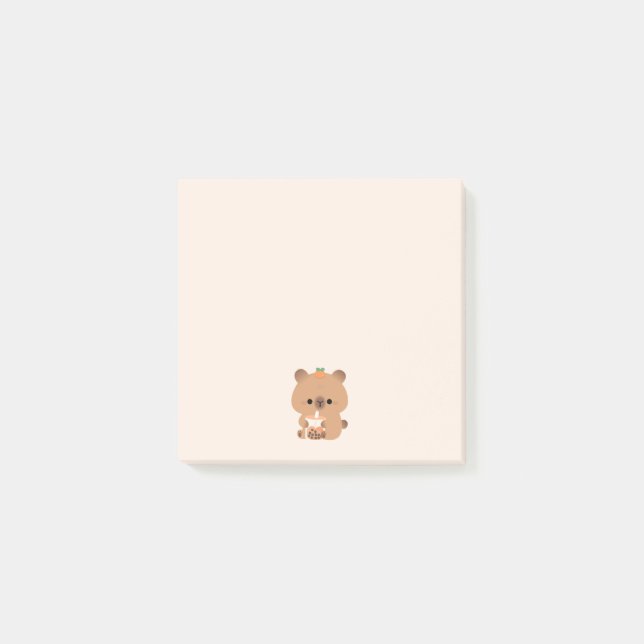 Capybara Boba Post-it Notes (Front)