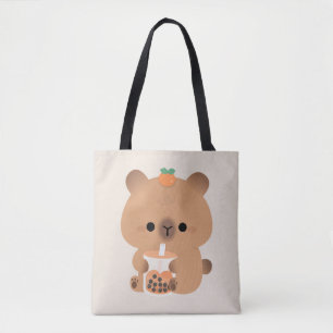 Capybara Boba Tote Bag