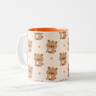 Capybara Boba Two-Tone Coffee Mug