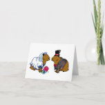 Capybara Bride &amp; Groom Cute Wedding Illustration Card at Zazzle