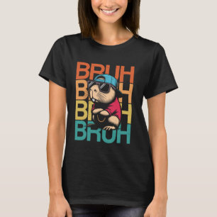 Capybara Bruh Funny Capybara Lover Vintage Retro T-Shirt