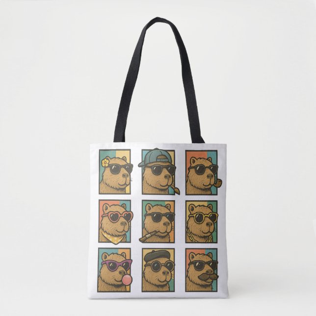 Capybara Calm Crew Tote Bag (Front)