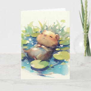 Capybara Calm Waters Card